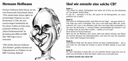 Innenteil der „Bonnsongs”-CD