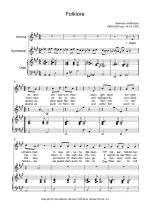 Notenblatt „Folklore” Notenblatt „Folklore”