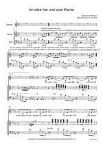 Notenblatt „Ich sitze hier und spiel Klavier”